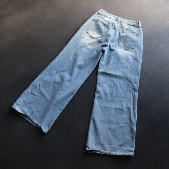 Wide Leg Light Wash Jeans - Medium - Picture 5 of 5